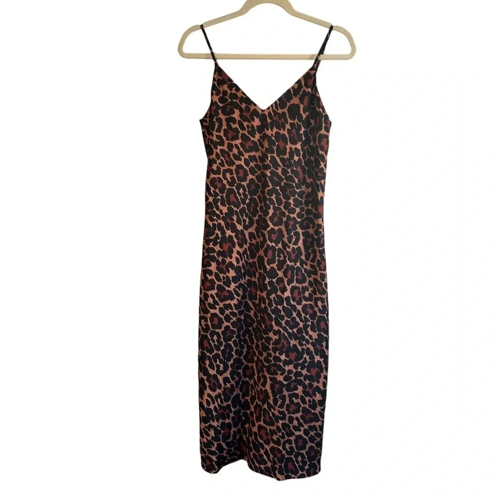 NWT J.CREW LEOPARD SLIP DRESS